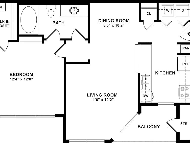 A1 Floorplan | One Bedroom A1 Floorplan | One Bedroom