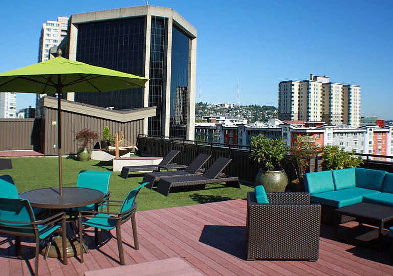 Moda Apartments Rooftop Deck with City Views