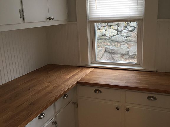 Pantry with butcher block countertops