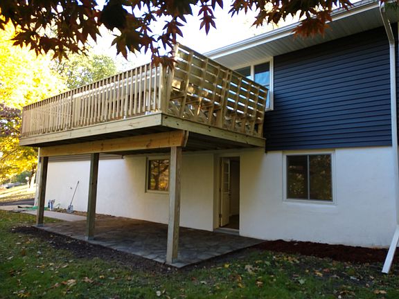 New Deck with stone patio