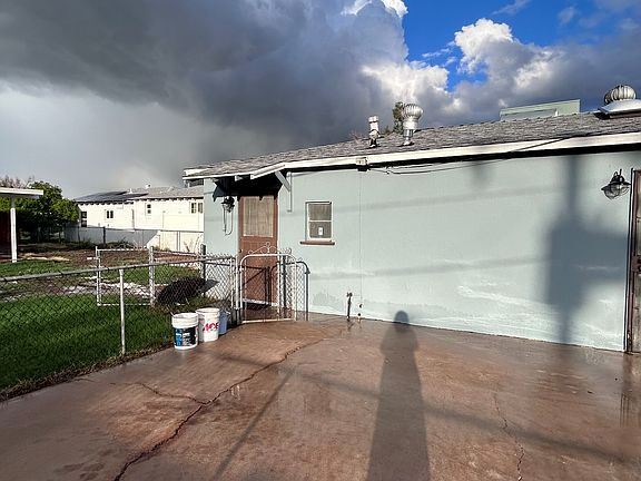 Driveway! The door on the left is the outside entrance to the bedroom