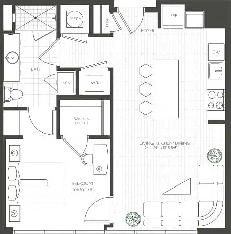 One Bedroom Suite 1A-1 Stack 6 One Bedroom Suite 1A-1 Stack 6