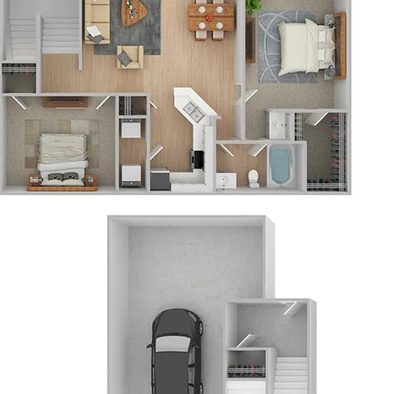 2 Bedroom | 1 Bath | 1022 SF | Renovated 2 Bedroom | 1 Bath | 1022 SF | Renovated