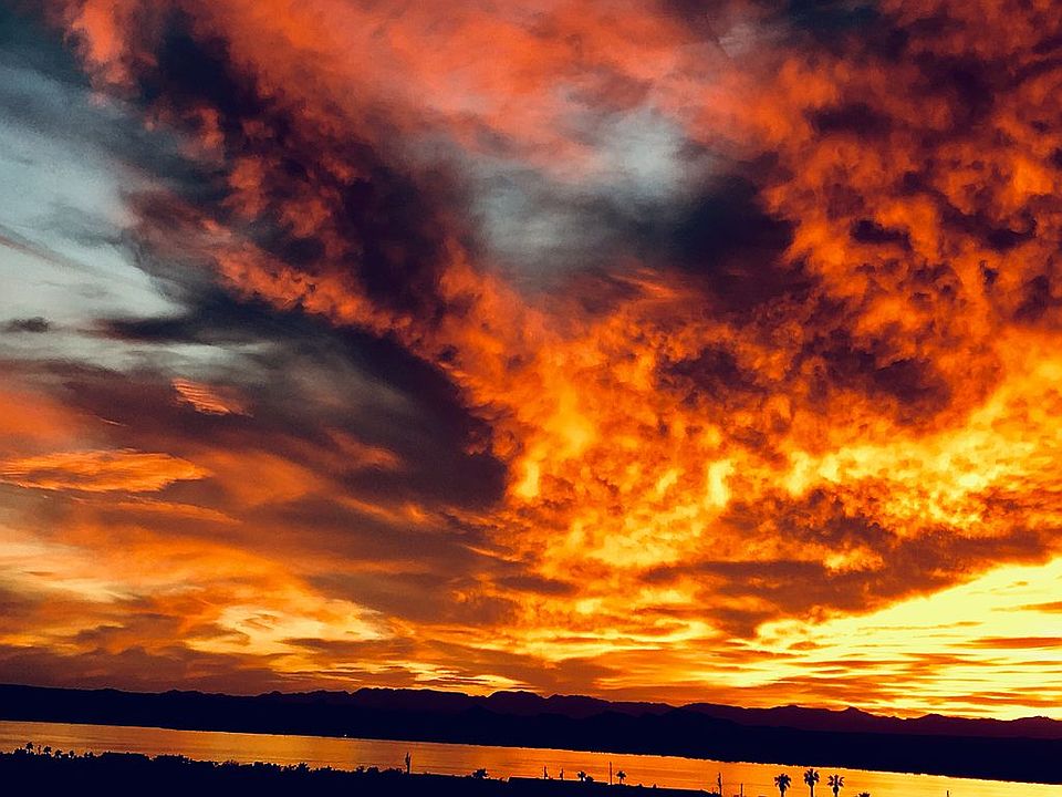 Sunset view from living room