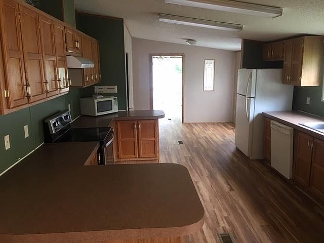 Kitchen with new floors