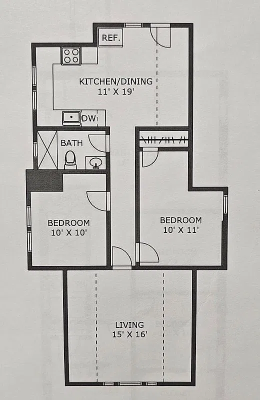 2 bed, 1.0 bath, 900 sqft, $3,200 — Photo 2