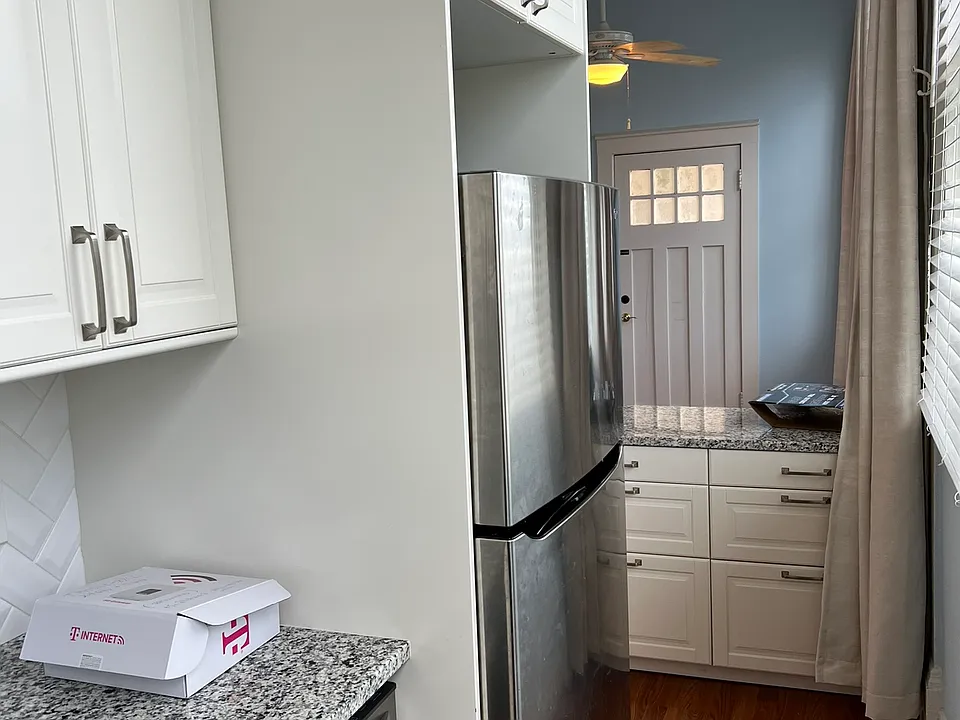 Kitchen is very efficient with ample storage space