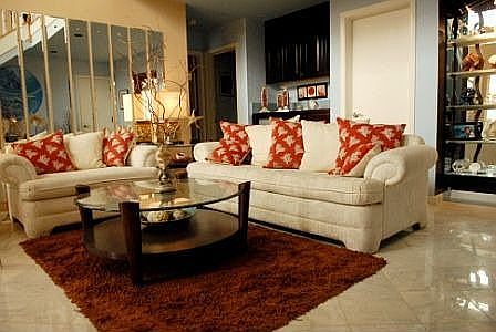 living room. All marble floors on this level