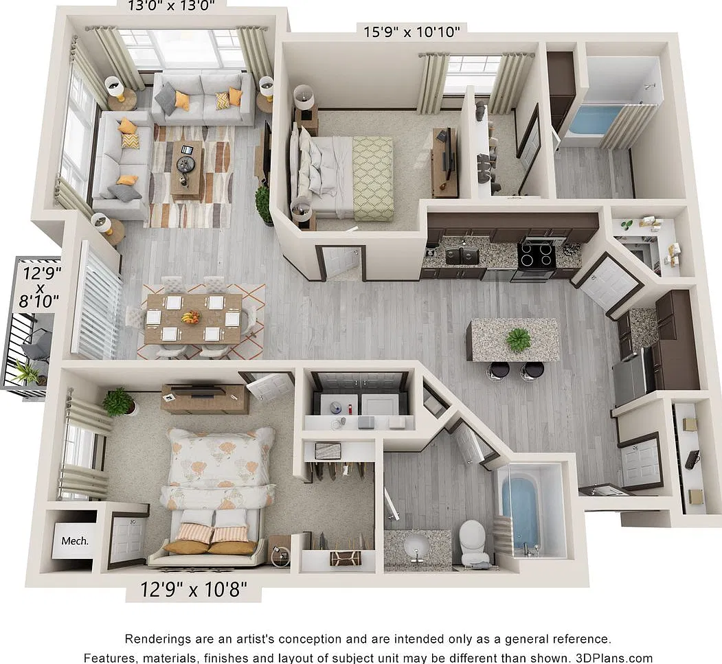 Corner 2 Bedroom/2 Bathroom Brand New Apartment — Photo 1