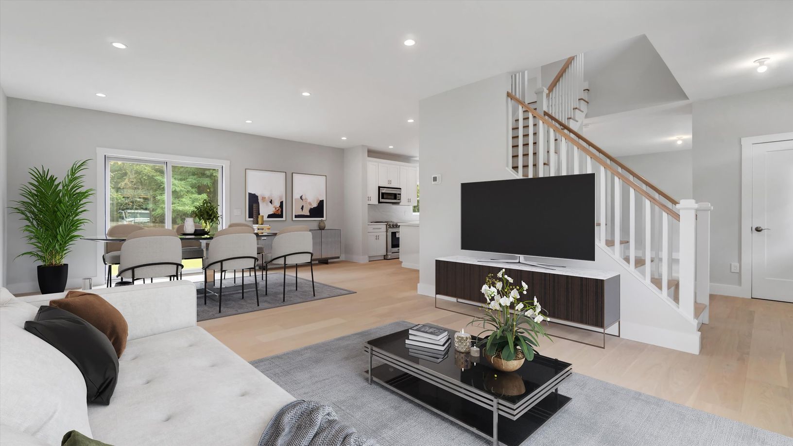  Digitally staged living room