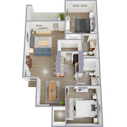 Floor plan 2 Bed Standard