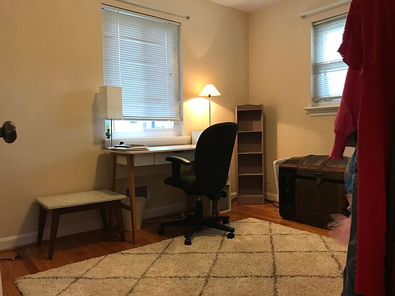 All 3 bedrooms have wood floors, 1-2 windows, closet and room for desk.