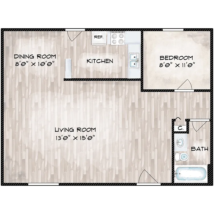 Wilson Floorplan Diagram - Poplar Village