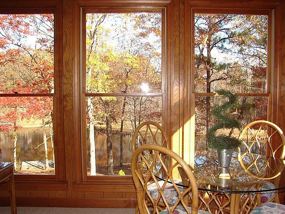 Breakfast overlooking the pond.