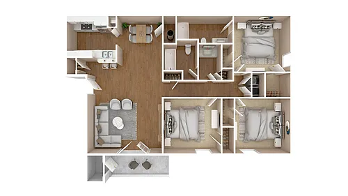 Floor plan Three Bedroom