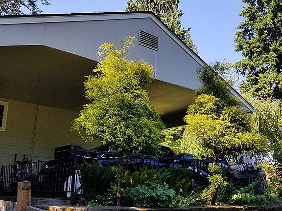 North side of house