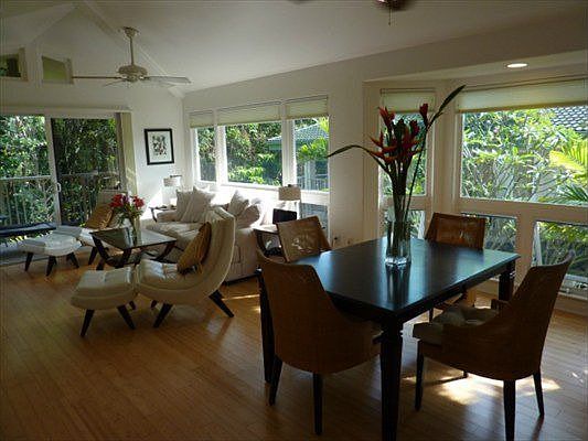 View of dining area and livi