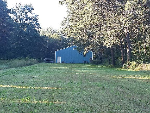 View of barn from house