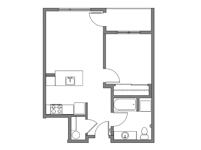 Floor plan ONE BEDROOM