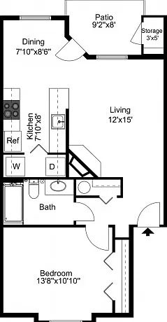 Copper - 1 Bedroom, 1 Bathroom Copper - 1 Bedroom, 1 Bathroom