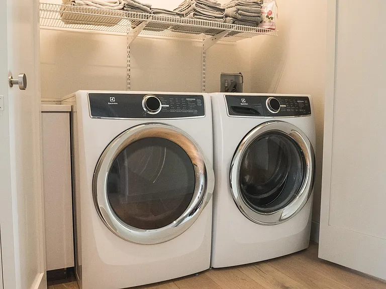 Washer and dryer upstairs