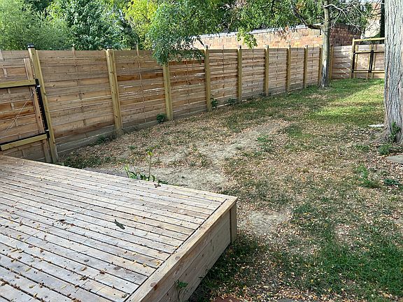 Rear deck and backyard