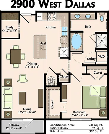 A3 | 1 bed 1 bath | 941 sq ft A3 | 1 bed 1 bath | 941 sq ft