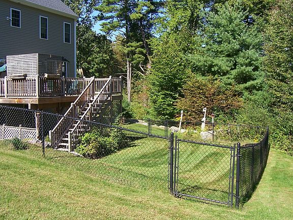 fenced walk-out rear