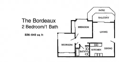 Floor plan The Bordeuax