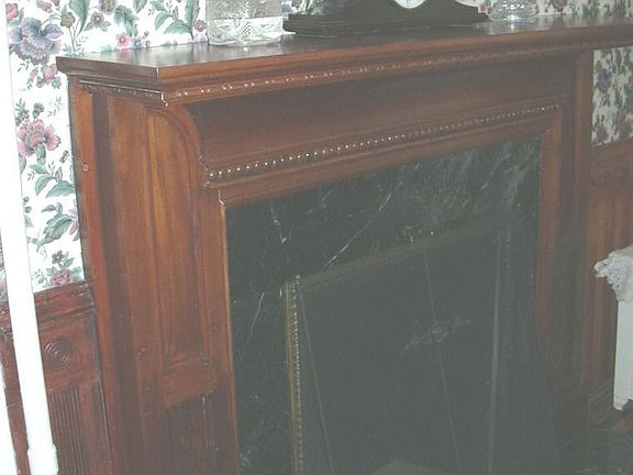 Dining Room Fireplace with Marble