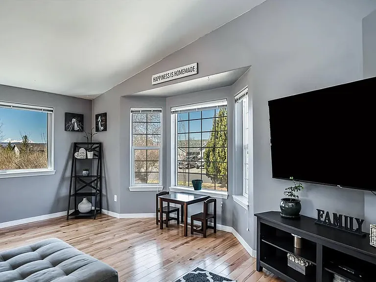 Living room + view (staged)