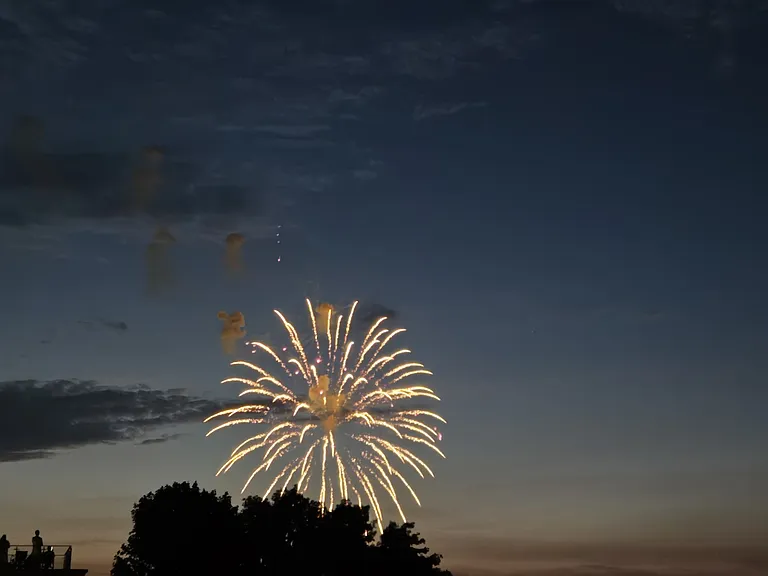 Fireworks from deck