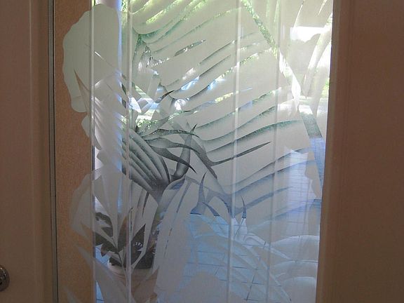 Entry Door w/ etched glass