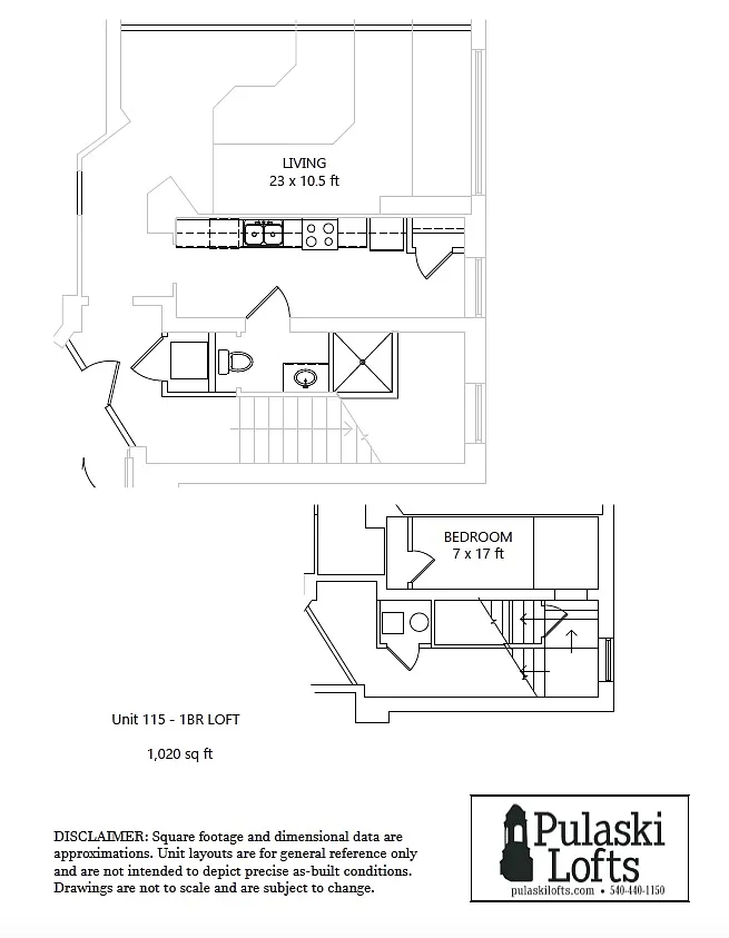 Floor plan One Bedroom 115