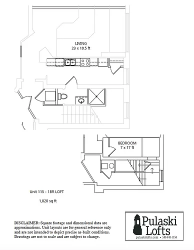 Floor plan One Bedroom 115