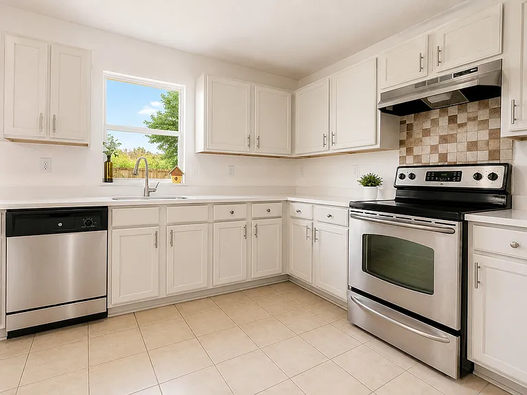 kitchen with double sink