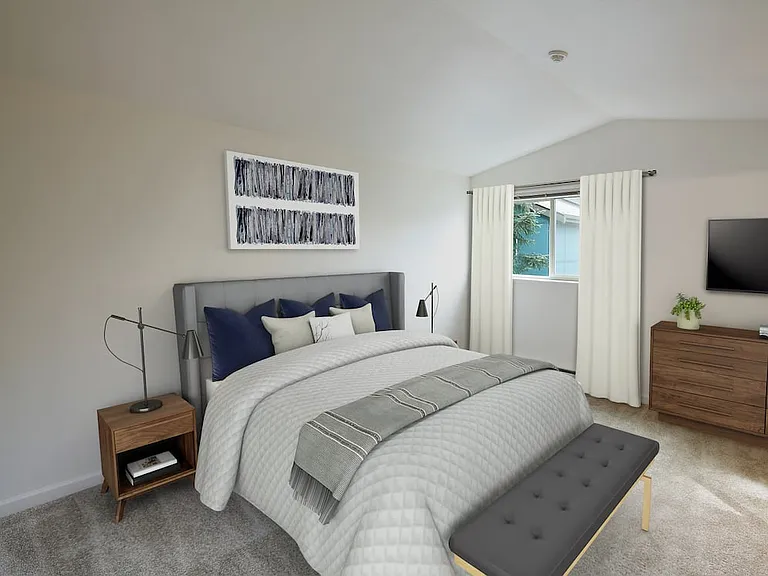 Renovated Package I bedroom with carpet (select homes)
