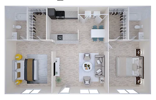 Floor plan 2X2-A