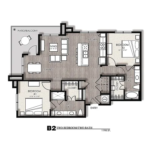 Floor plan 2X2 B