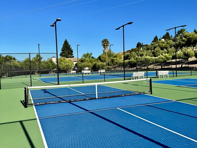 2 tennis courts and 2 pickleball courts