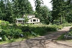 House from circular drive