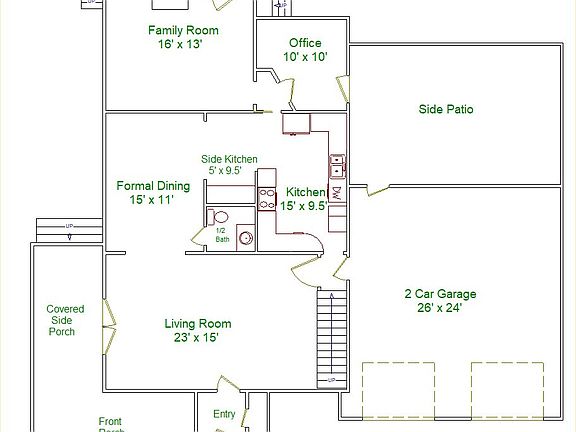 First Floor Layout w/sizes