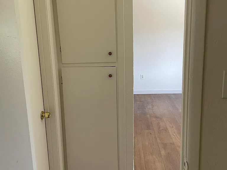 Storage cabinets adjacent to bath