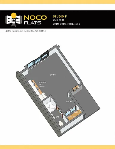 Floor plan Studio F