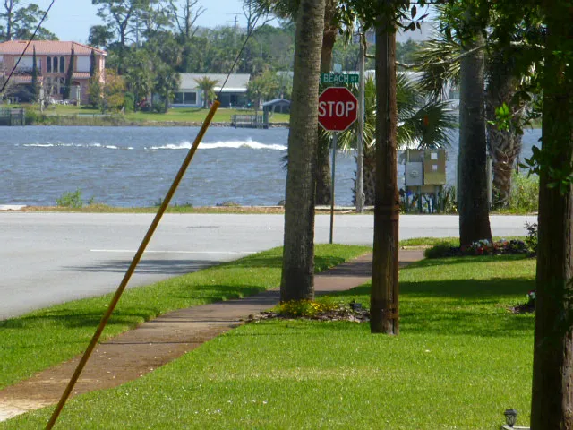 Just a few steps to the river