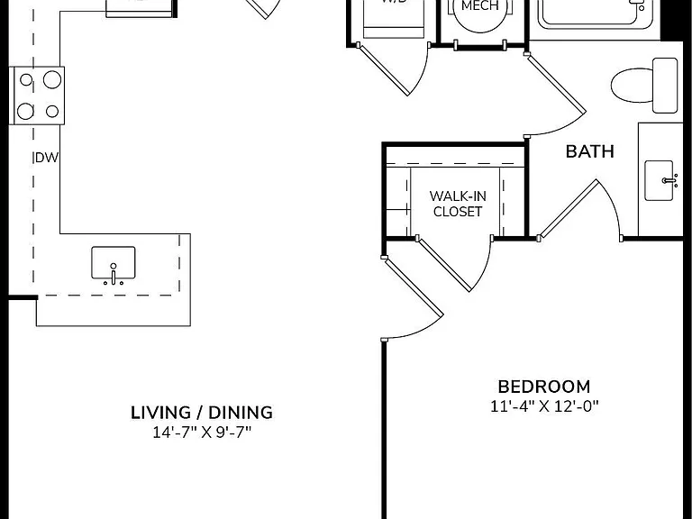 A2 floor plan 611 Shepherd