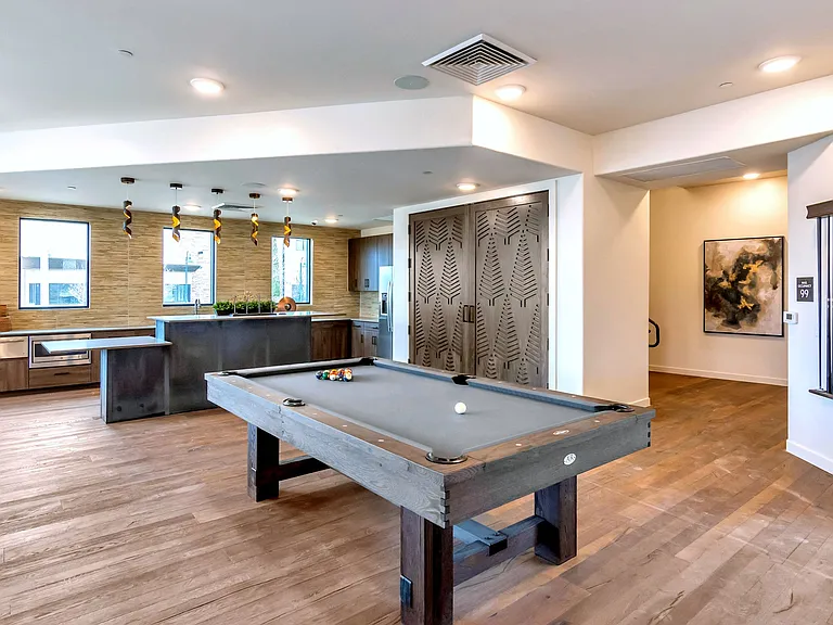 Indoor Lounge with Pool Table
