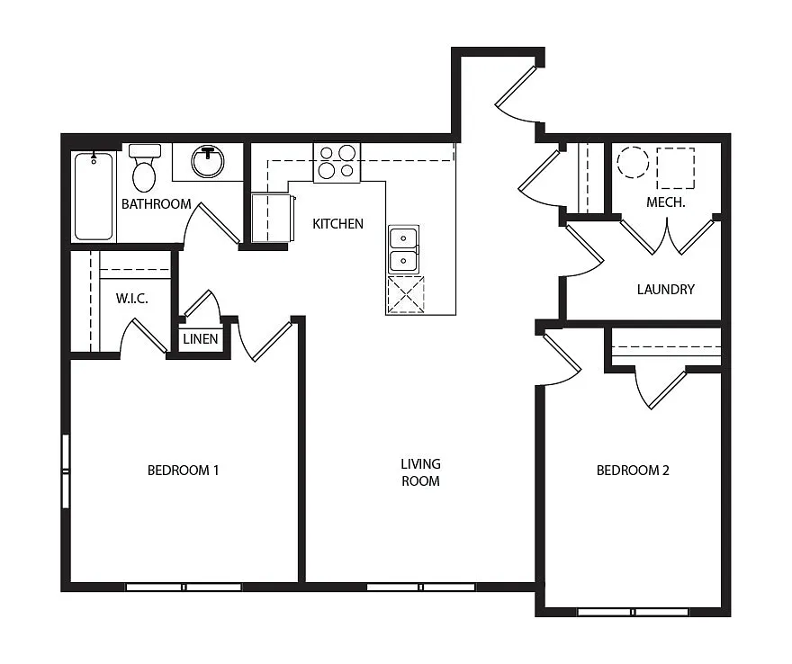 Floor plan 2x1 Second Floor