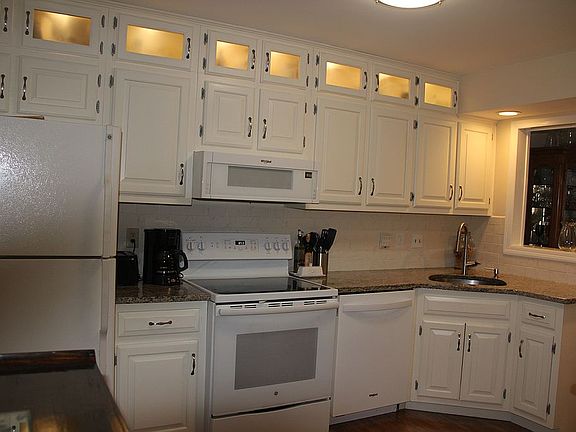Granite counters in kitchen