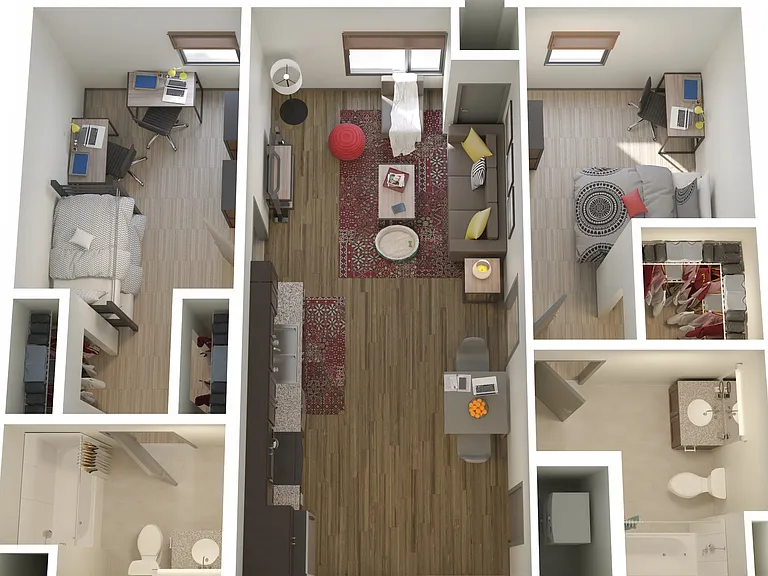 2 Bedroom Double 2E 2 Bedroom Double 2E